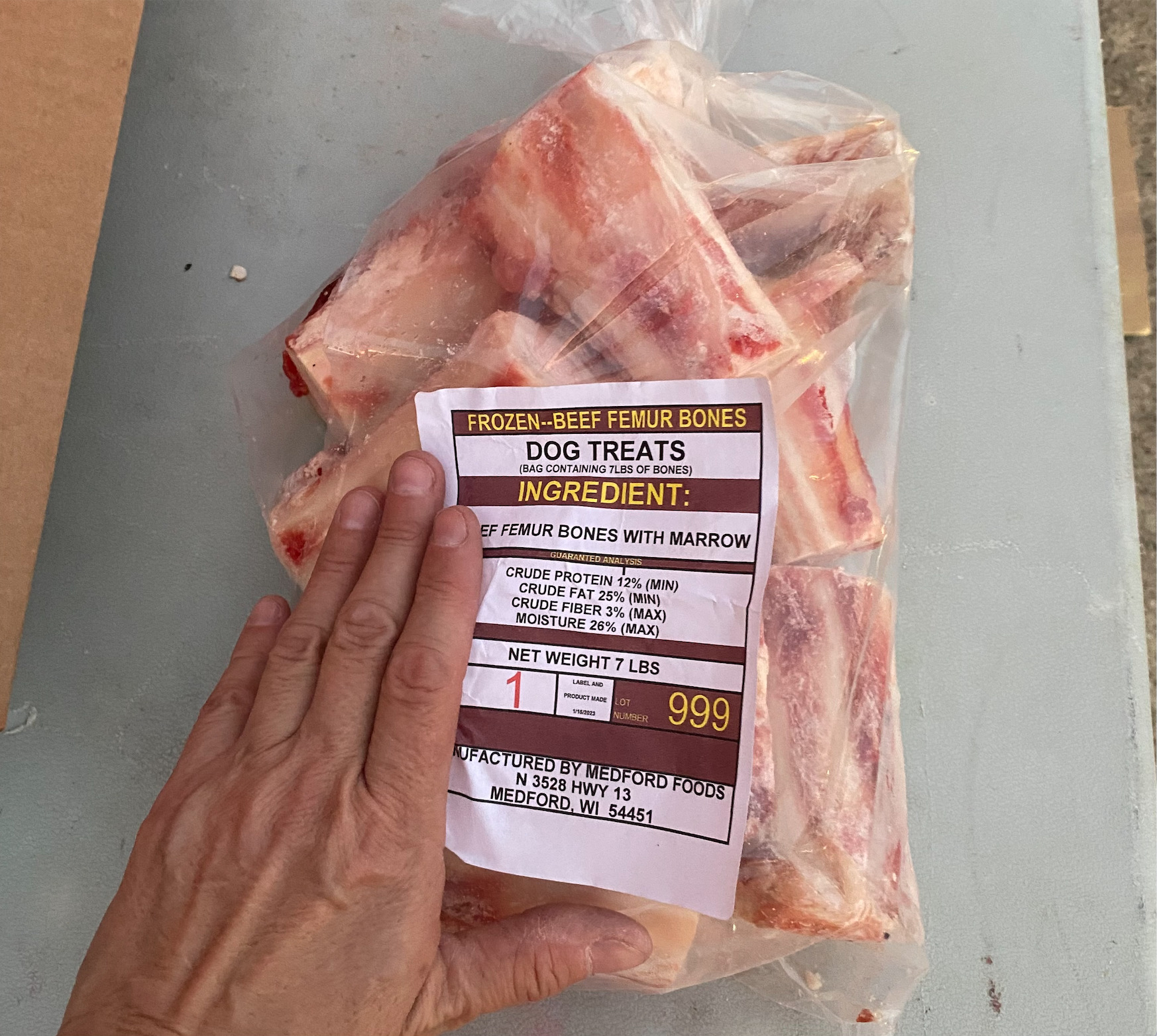 BEEF--BONES--BAGGED 7 LB - **PLEASE READ THE WARNING** - Click Image to Close