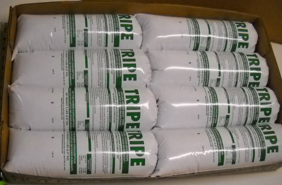 BEEF--TRIPE--GREEN--COARSE GRIND--TUBED 40 LB